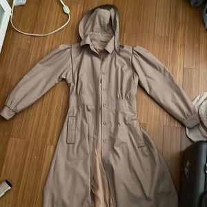 Checkpoint Trench Coat with puffy sleeves
